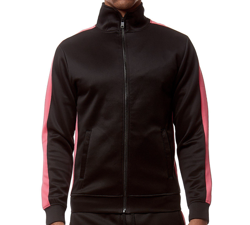 REBEL MINDS TRACK JACKET BLACK/HT PINK - 100-501