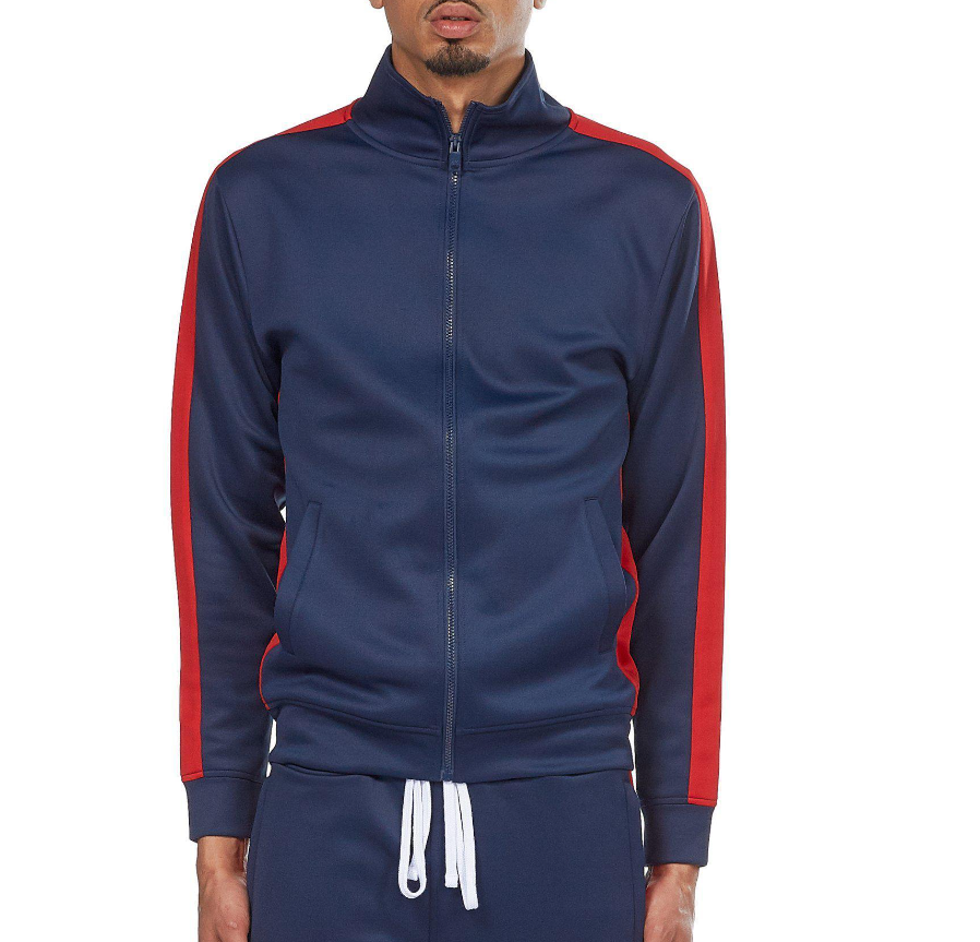 REBEL MINDS TRACK JACKET NAVY/RED - 100-501