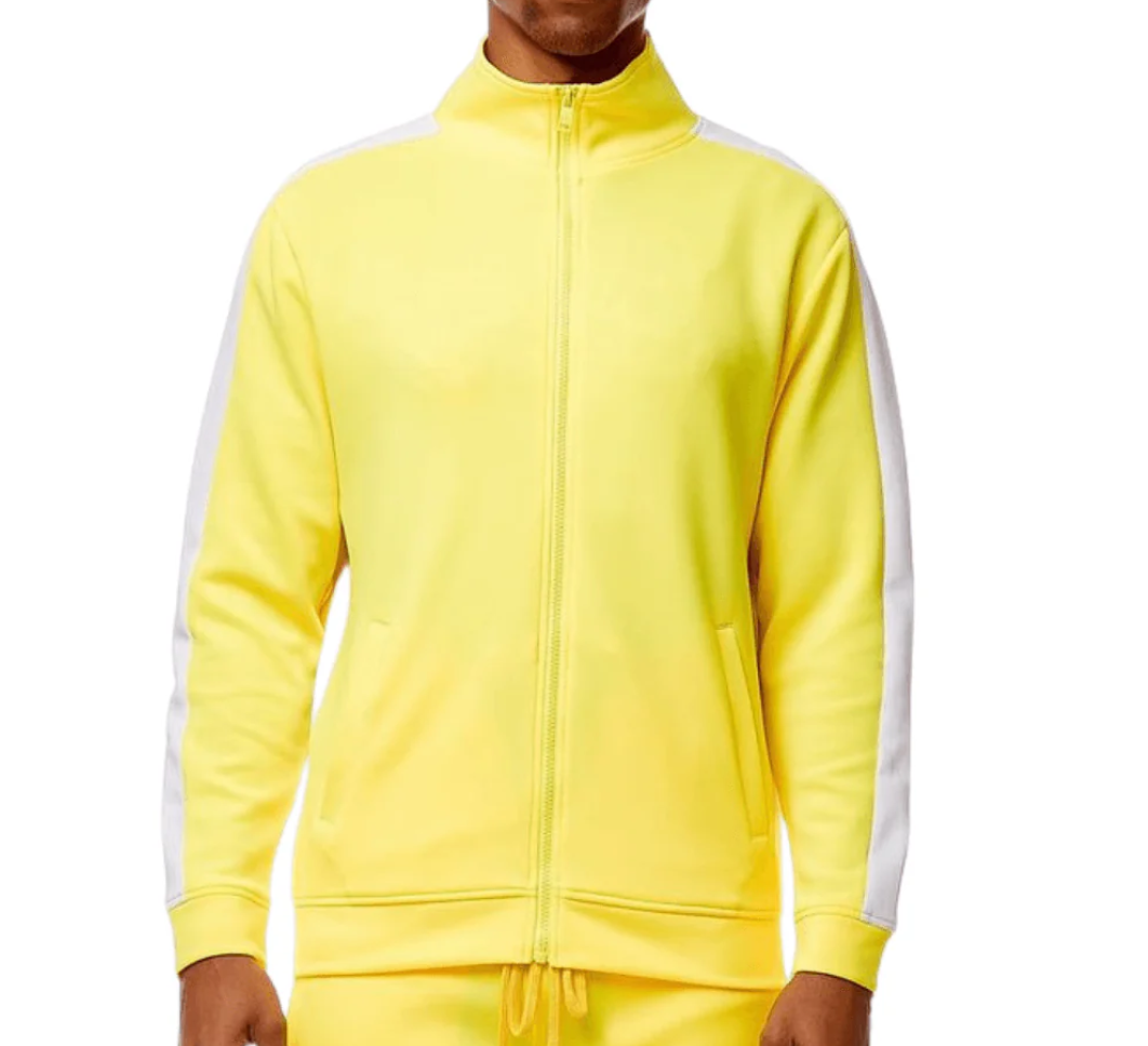 REBEL MINDS TRACK JACKET NEON YELLOW - 100-501