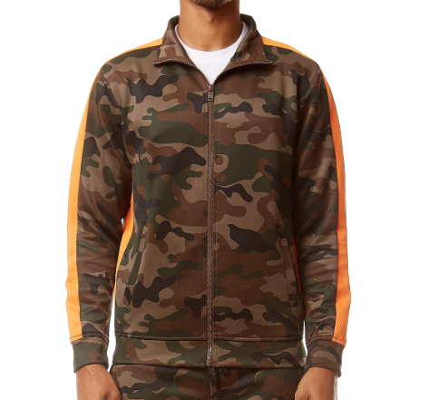 REBEL MINDS TRACK JACKET CAMO/ORANGE - 100-513