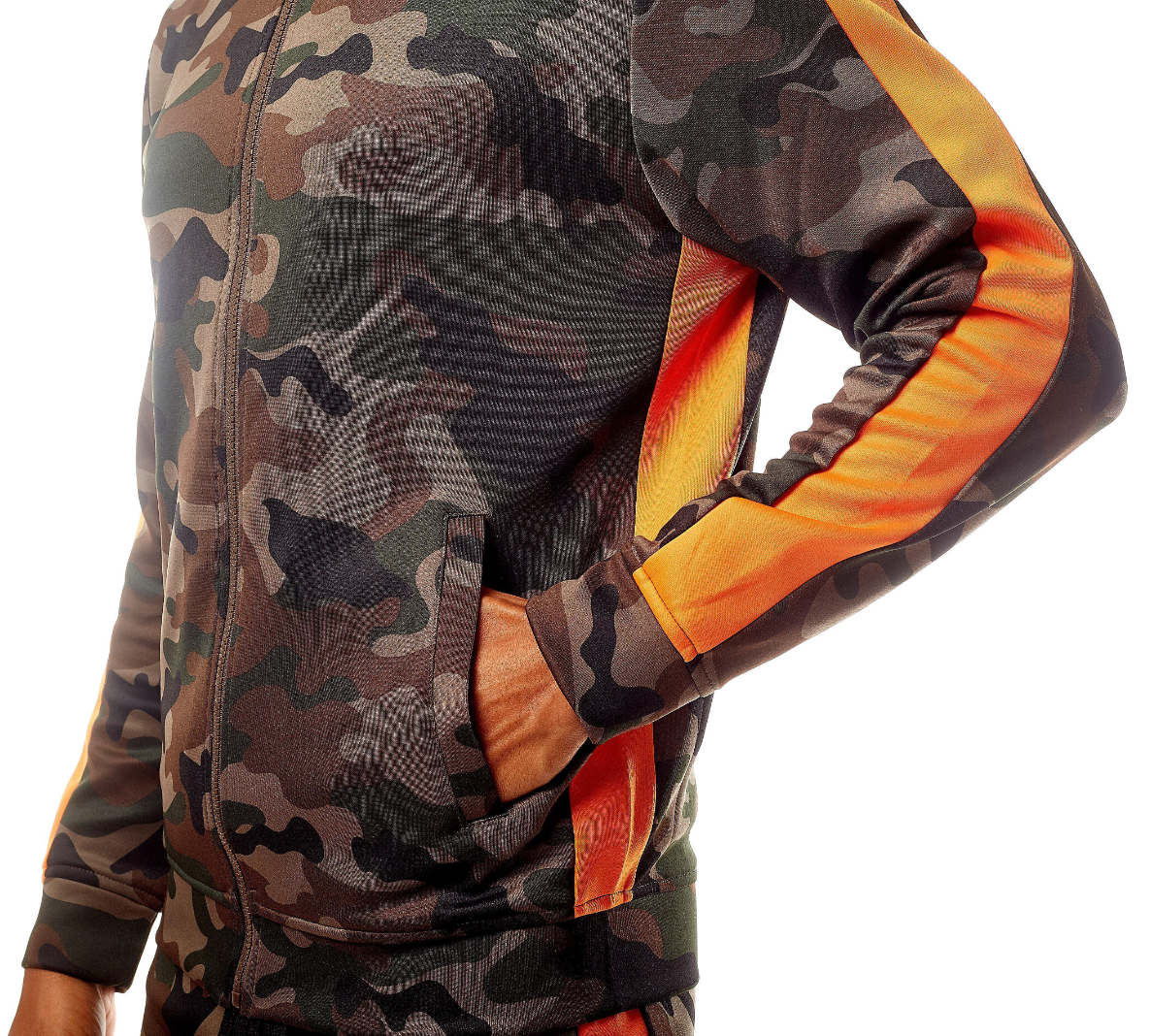 REBEL MINDS TRACK JACKET CAMO/ORANGE - 100-513