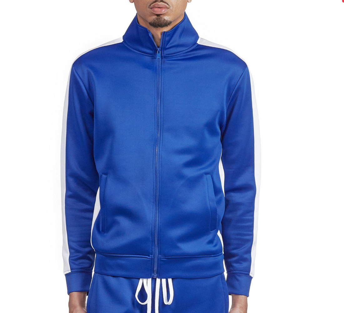 REBEL MINDS TRACK JACKET ROYAL/WHITE - 100-502