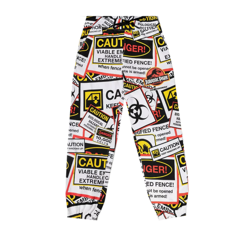 THE HUNDREDS JURASSIC PARK JOGGER PANTS WHITE - L21S104001