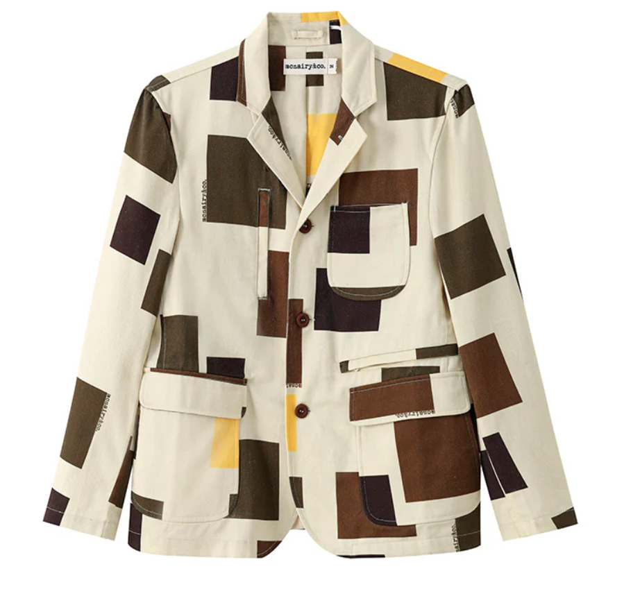 MCNAIRY & CO BLAZER JACKET HOLLYWOOD CAMO - PRINTED-TWILL