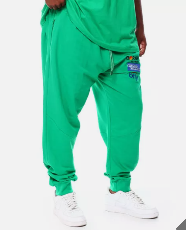 BORN FLY PLUS SIZE JOGGER PANTS GREEN - 2303B4614