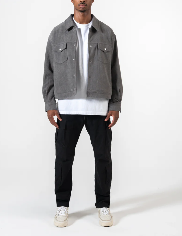 RICHIE LE CORDUROY JACKET GREY - RLC-J003