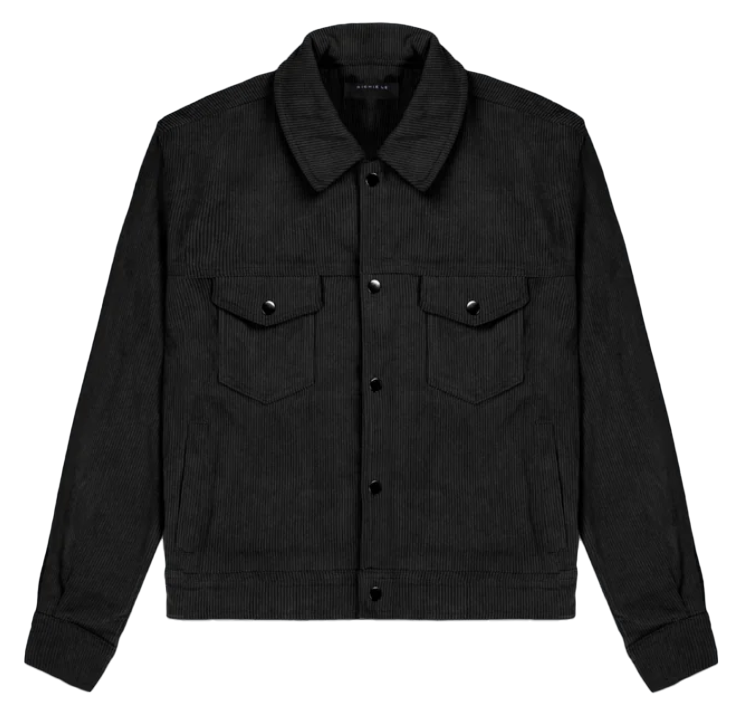 RICHIE LE CORDUROY JACKET BLACK - RLC-J003