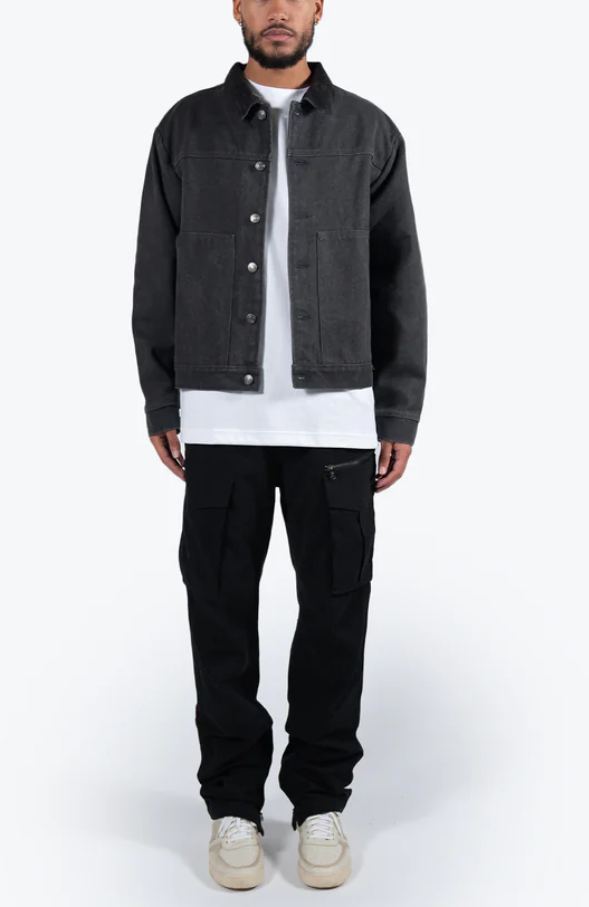 RICHIE LE TRUCKER JACKET BLACK - RLCFW23-010