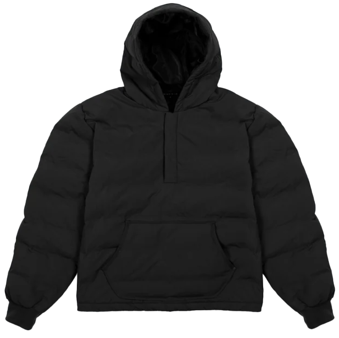 RICHIE LE PUFFER HOODIE BLACK - RLCFW23-018