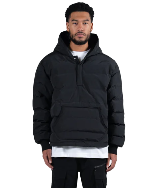 RICHIE LE PUFFER HOODIE BLACK - RLCFW23-018