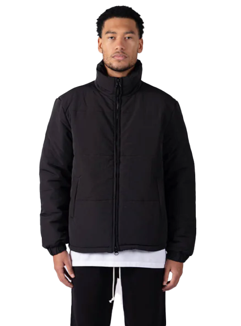 RICHIE LE NYLON PUFFER JACKET BLACK - RLC-320