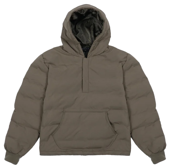 RICHIE LE PUFFER HOODIE OLIVE - RLCFW23-019