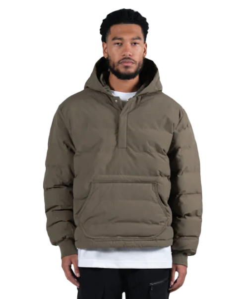 RICHIE LE PUFFER HOODIE OLIVE - RLCFW23-019