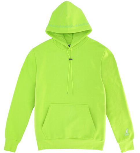 KANGOL FLEECE HOODIE HIGHLIGHT GREEN - K96156