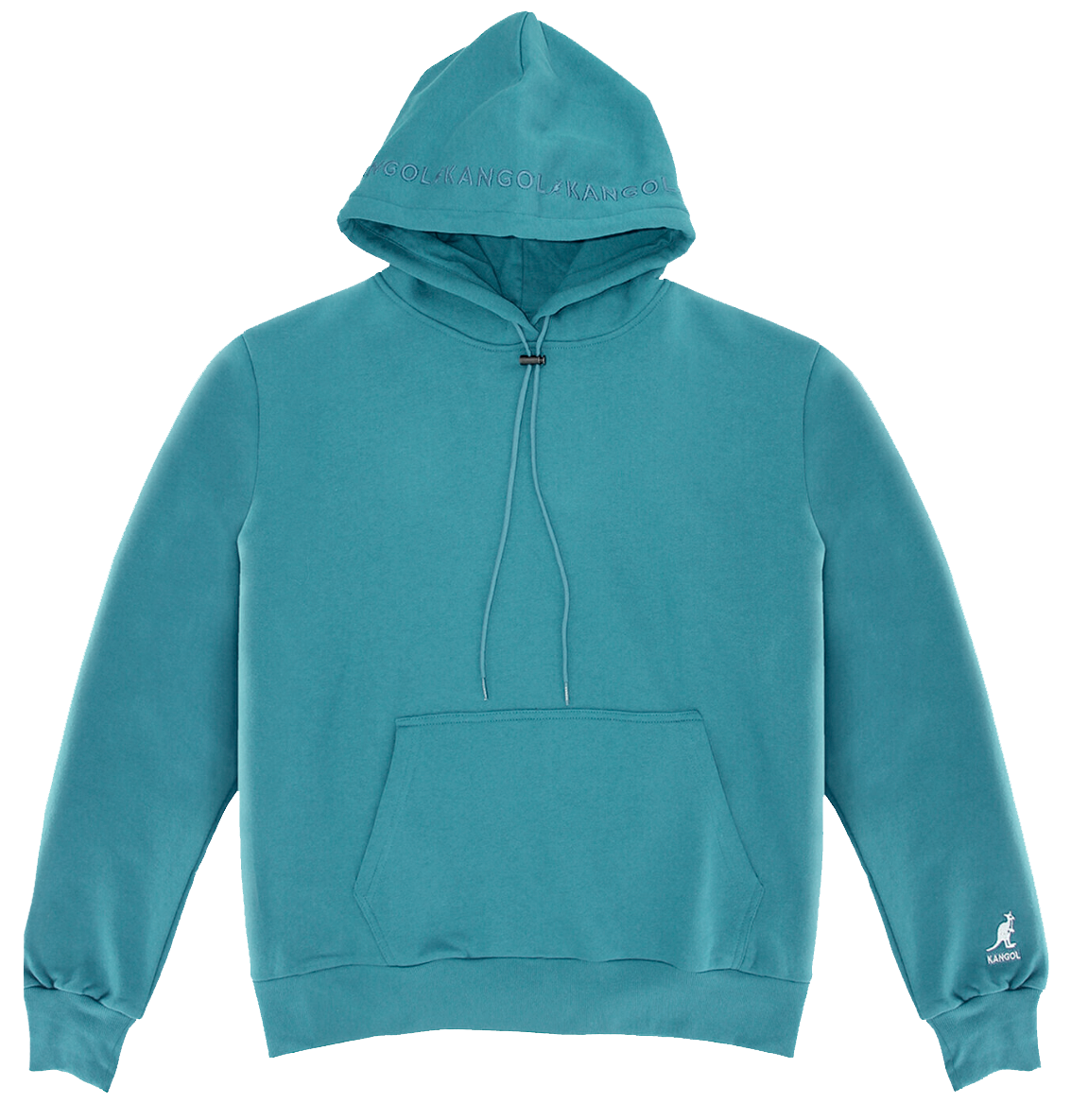 KANGOL FLEECE HOODIE EMERALD - K96156