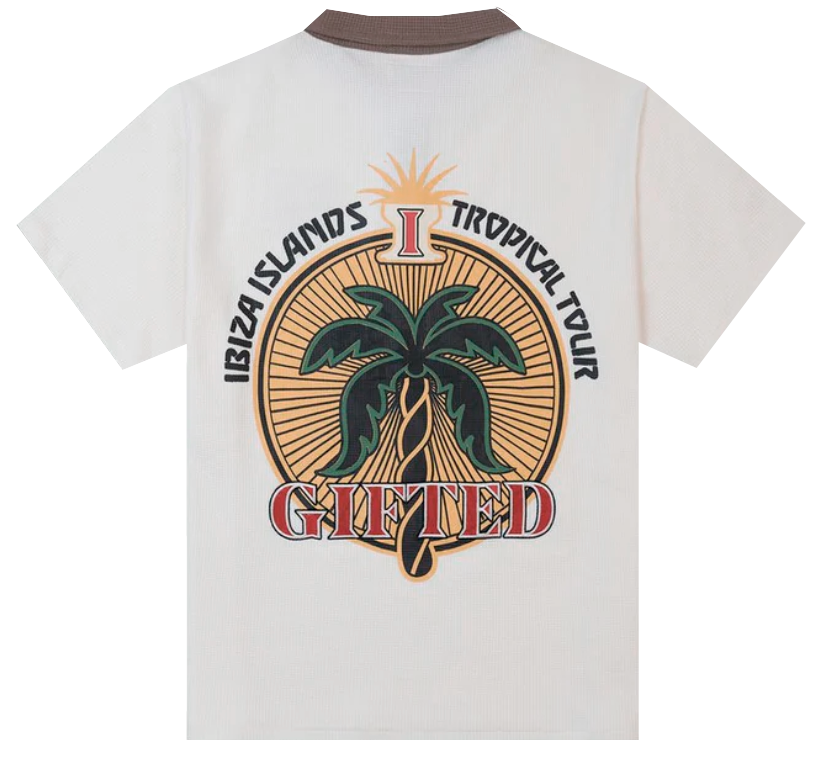 GFTD LA IBIZA S/S POLO SHIRT BONE - GFTSP25-13
