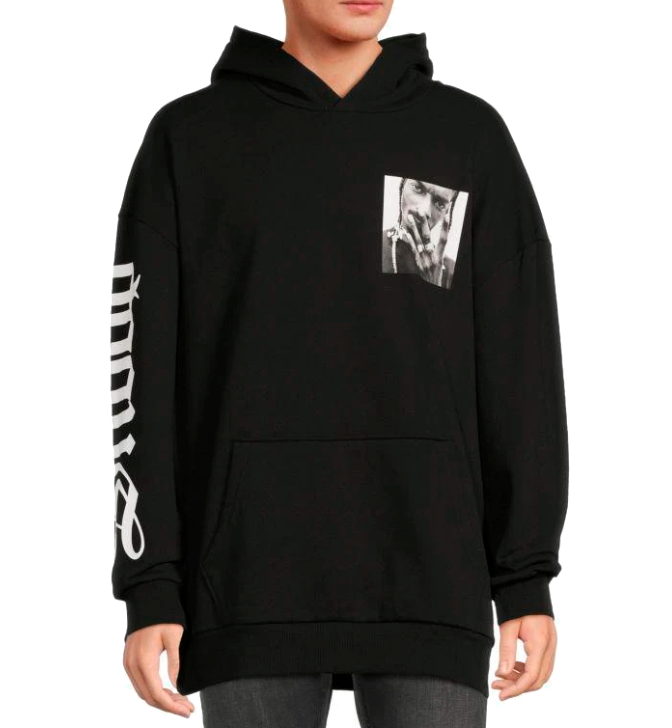 DEATH ROW RECORDS SNOOP HOODIE BLACK - 4DR10116