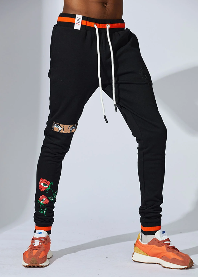 FIFTH LOOP CRYING DIAMOND JOGGER PANTS BLACK - FLP131