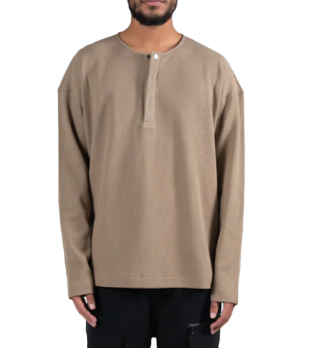 RICHIE LE CABLE L/S THERMAL SHIRT TAUPE - RLCFW23-007