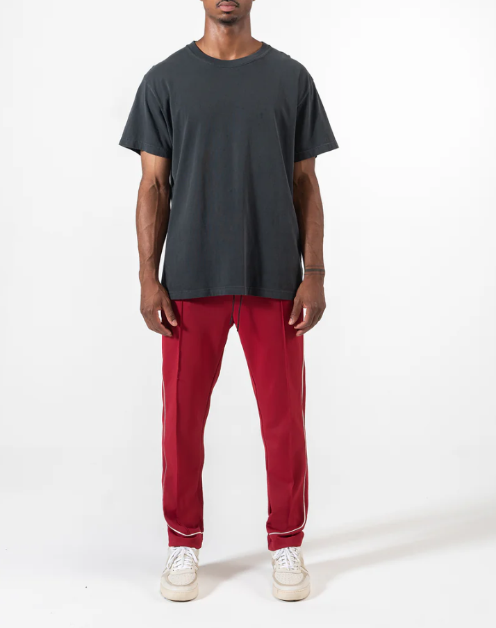 RICHIE LE PLEATED TRACK PANTS RED - RLC-429