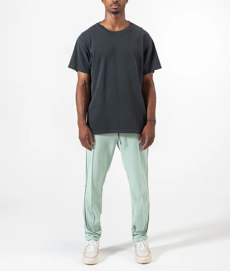 RICHIE LE PLEATED TRACK PANTS MINT/BLACK - RLC-428