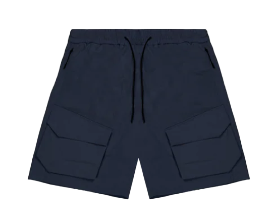 RICHIE LE NYLON UTILITY SHORTS NAVY - RLC23-054