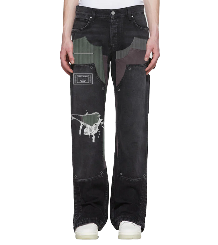 LIFTED ANCHOR LAYERED CARPENTER JEANS BLACK - LAHL23-31