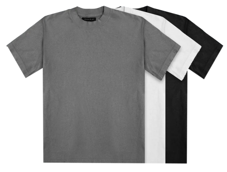 RICHIE LE DAILY T-SHIRT 3 PACK BLK/GRAY/WHT - RLCDT-004