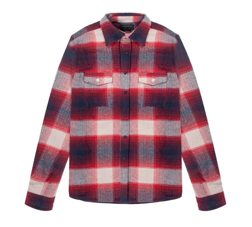 RICHIE LE BRUSHED FLANNEL SHIRT RED/MULTI - RLC-FL05