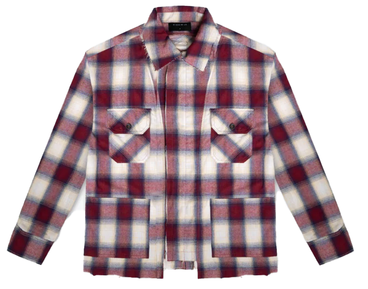 RICHIE LE VINTAGE FLANNEL SHIRT RED - RLC23-048