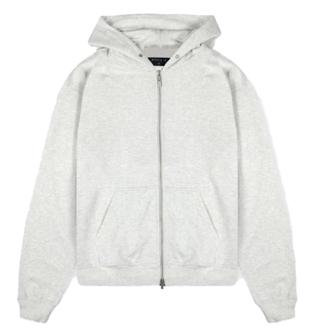 RICHIE LE ZIP HOODIE JACKET HEATHER OATMEAL - RLC23-045