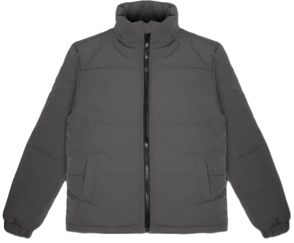 RICHIE LE NYLON PUFFER JACKET GREY - RLC-319