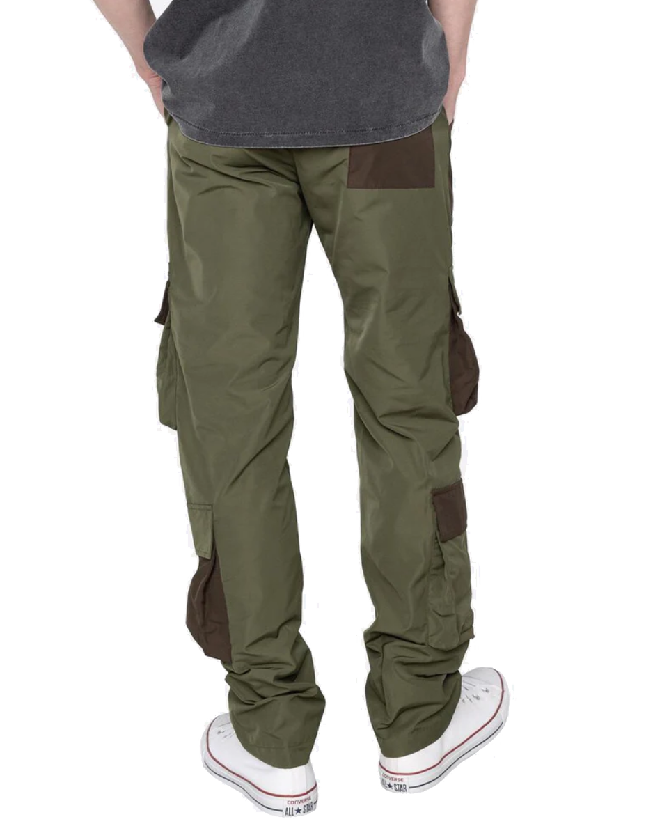 EPTM STACKED CARGO PANTS OLIVE/BLACK - EPTM009