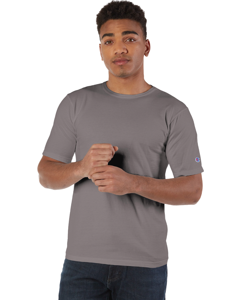 CHAMPION SOLID T-SHIRT CONCRETE - CD100-R6F