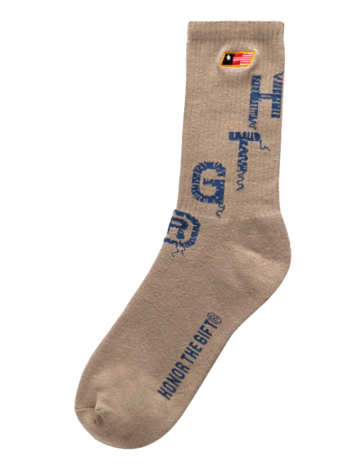 HONOR THE GIFT WEATHERED RIBBED SOCKS COYOTE - HTG210480