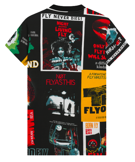 BORN FLY GRAPHIC T-SHIRT BLACK - 2109T4195