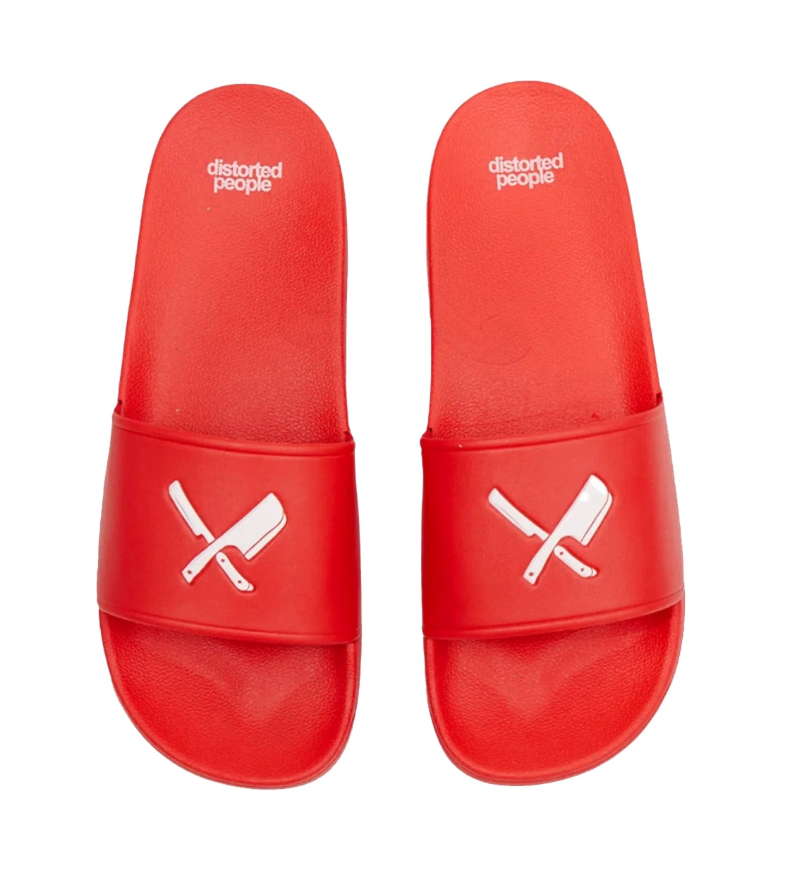 DISTORTED PEOPLE SLIDES RED/WHITE - 3149