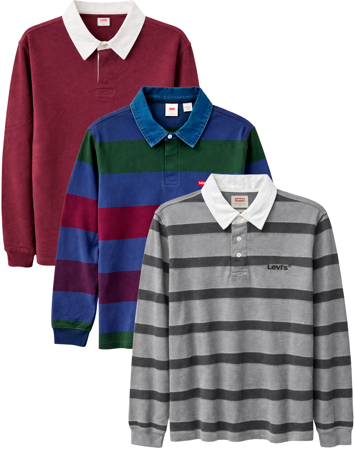LEVIS ASSORTED L/S RUGBY POLO SHIRTS ASST - LVSLSR26