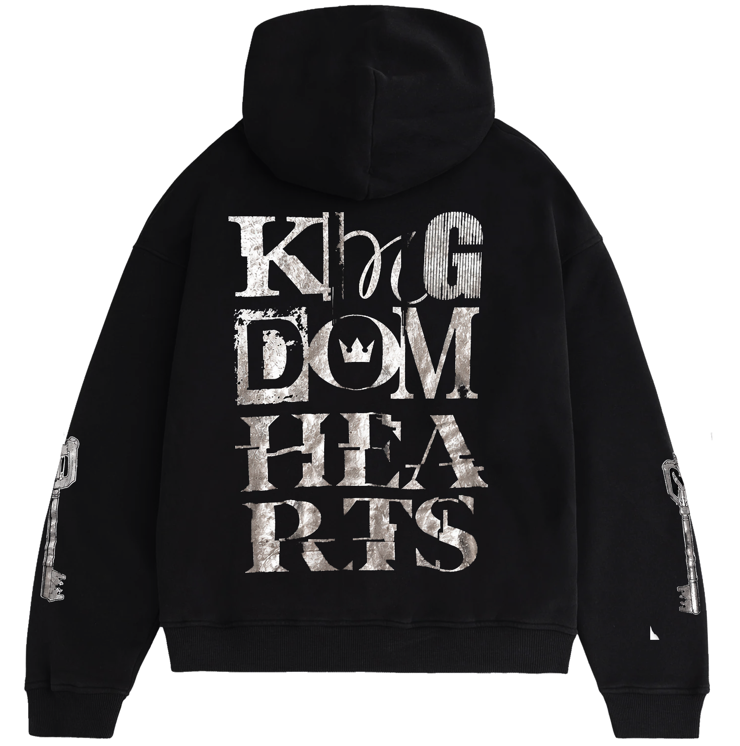 LICENSED DISNEY GRAPHIC HOODIE (IR) BLACK - KINGDOM HEARTS
