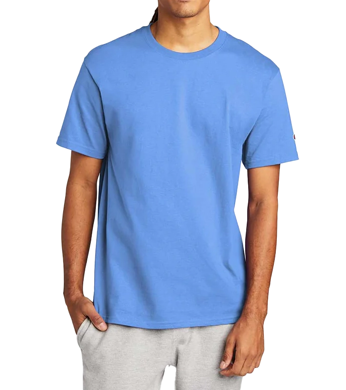 CHAMPION SOLID T-SHIRT LIGHT BLUE - T425-LB