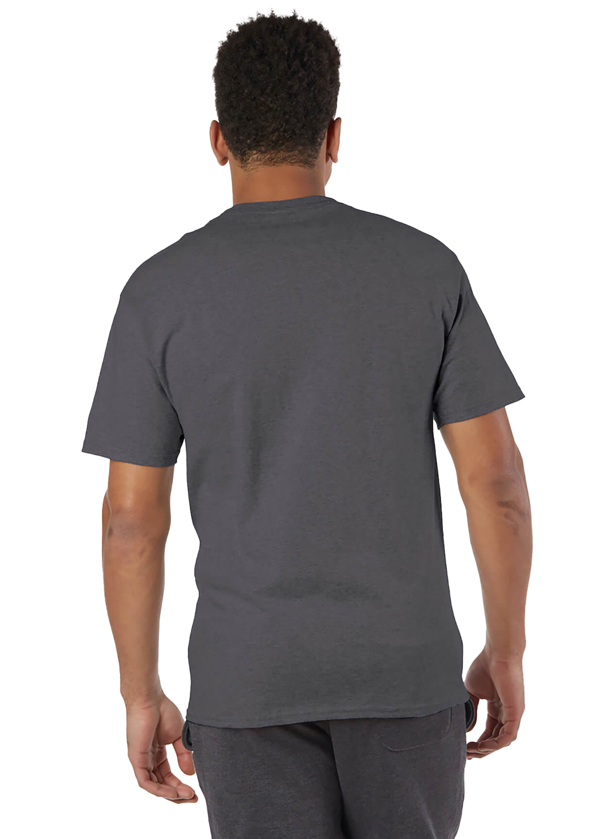 CHAMPION SOLID T-SHIRT CHARCOAL HTR - T425-HL