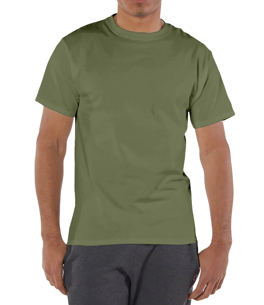 CHAMPION SOLID T-SHIRT FRESH OLIVE - T425-A6PI