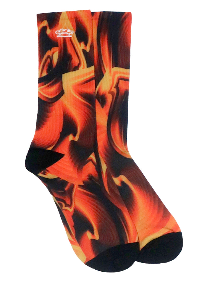 ORANGE/BLACK SOCKS THO18X1007