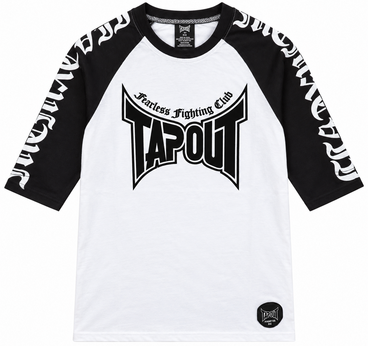 TAPOUT GRAPHIC RAGLAN T-SHIRT WHITE - T251A-1011