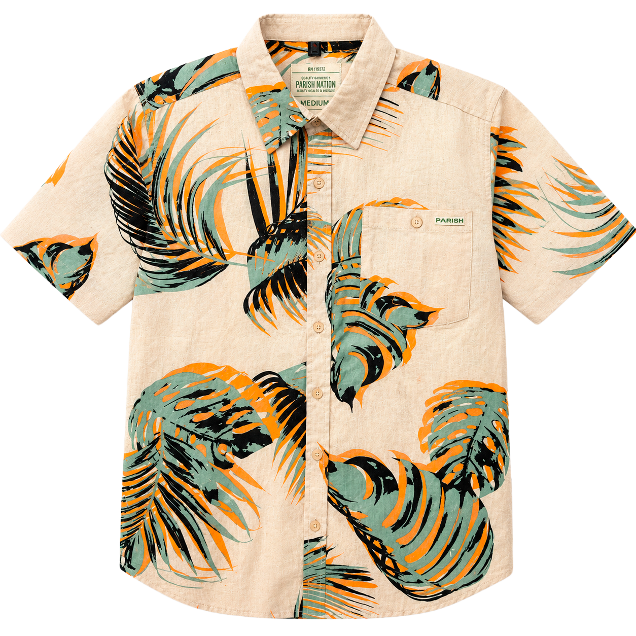 PARISH NATION S/S BUTTON-DOWN KHAKI - N05W2764