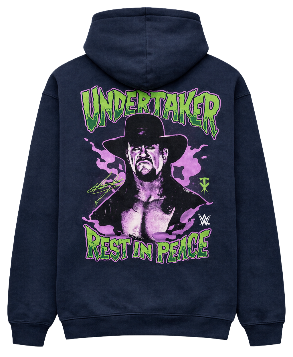 LICENSED WWE UNDERTAKER (REST IN PEACE) HOODIE NAVY - WXAH4719RC