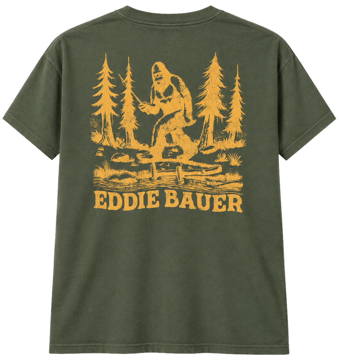 EDDIE BAUER GRAPHIC T-SHIRT OLIVE - BIG FOOT
