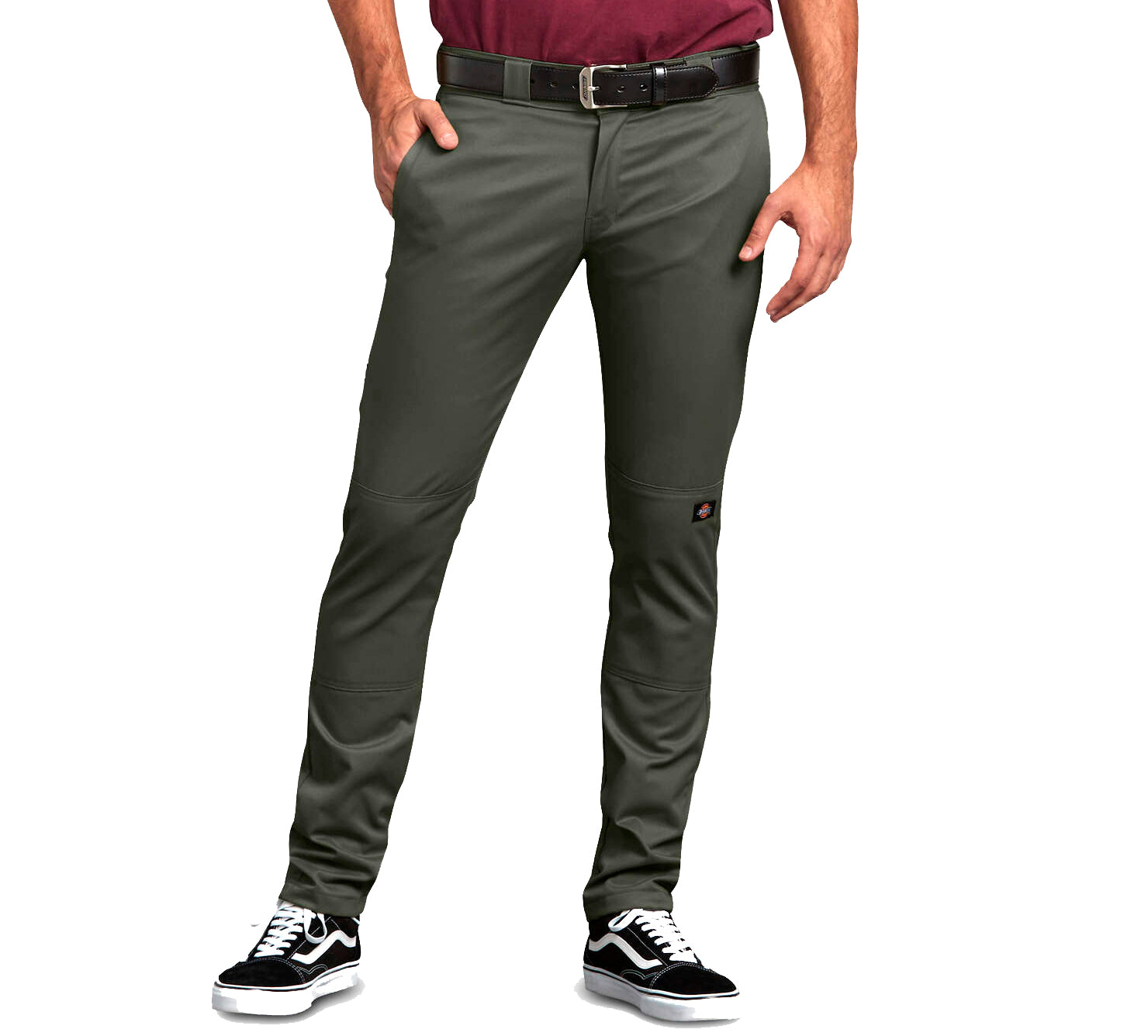 DICKIES FLEX CHINO SKINNY PANTS OLIVE - WP811OG
