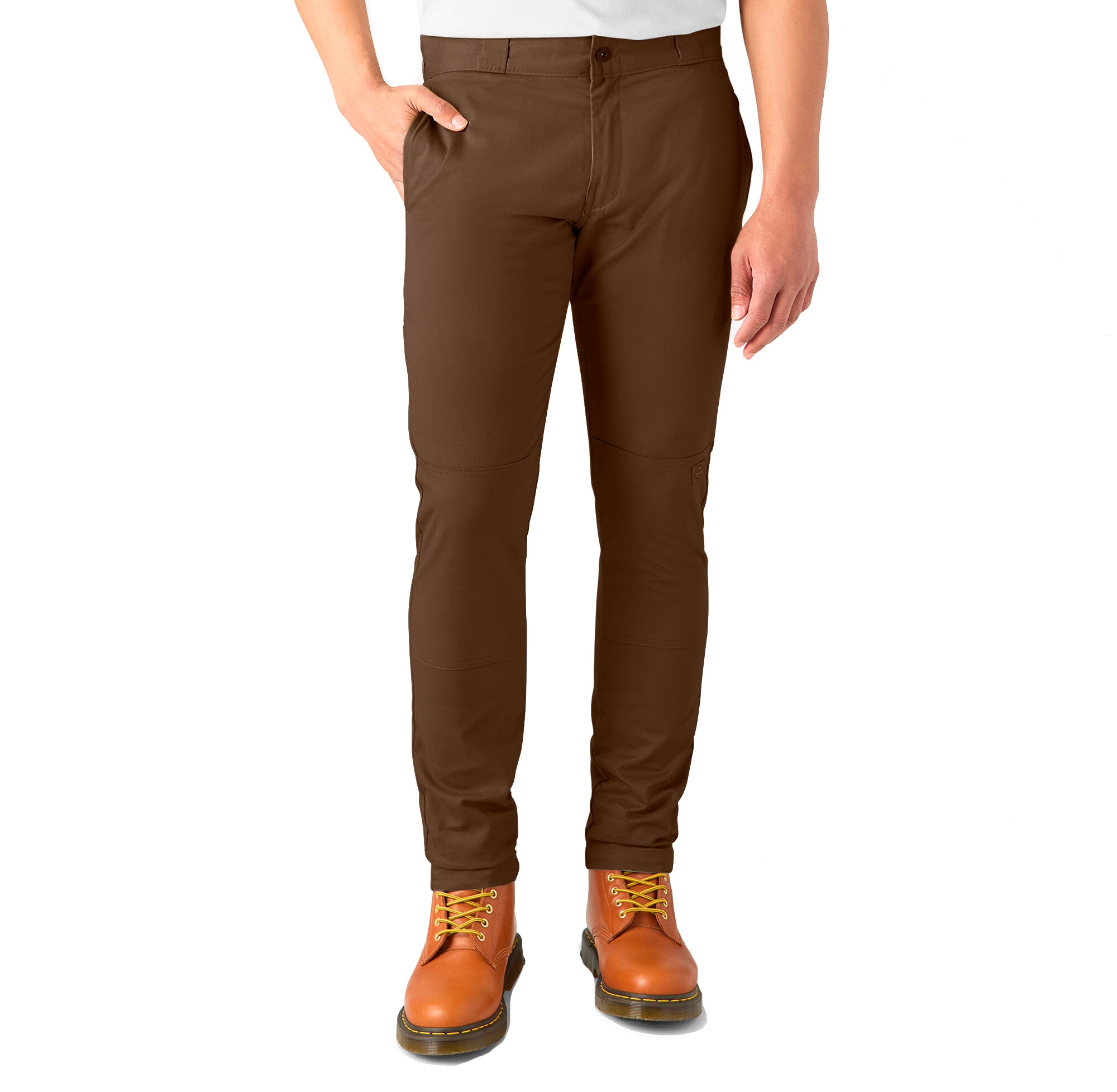DICKIES FLEX CHINO SKINNY PANTS BROWN - WP811TB