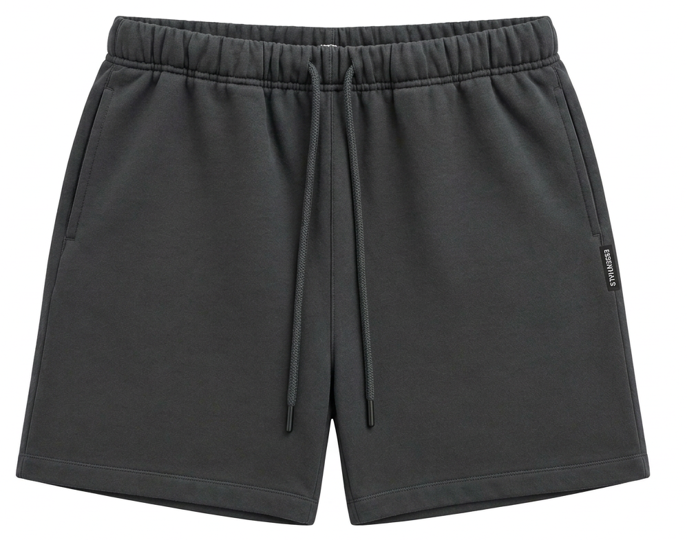 LUXE FLEECE SWEATSHORTS CHARCOAL - YT-50